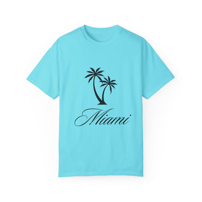 Unisex Garment-Dyed T-shirt with Miami style