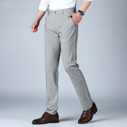 Woodpecker Middle-aged Thin Men''s Pants Summer Non Ironing