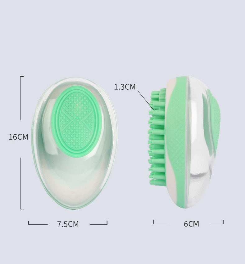 Dog Cat Bath Brush 2-in-1 Pet SPA Massage Comb Soft Silicone Pets Shower