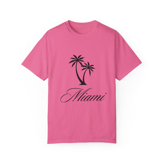 Unisex Garment-Dyed T-shirt with Miami style