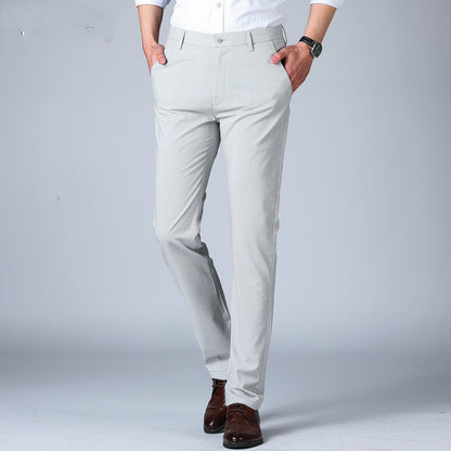 Woodpecker Middle-aged Thin Men''s Pants Summer Non Ironing