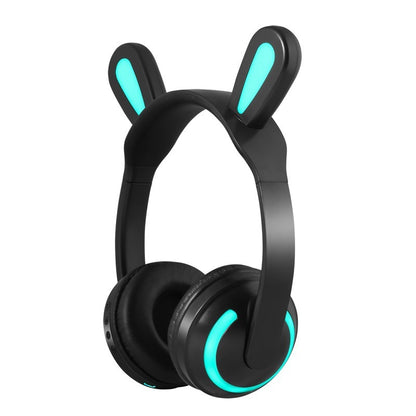 Hot Explosive Headphones Wireless Bluetooth Cat Ears Headphones Noise Reduction Live Breathing Lights Glare