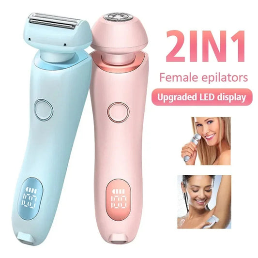 Women's 2 In 1 Hair Removal Epilator USB Rechargeable Trimmer