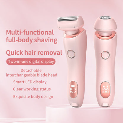 Women's 2 In 1 Hair Removal Epilator USB Rechargeable Trimmer