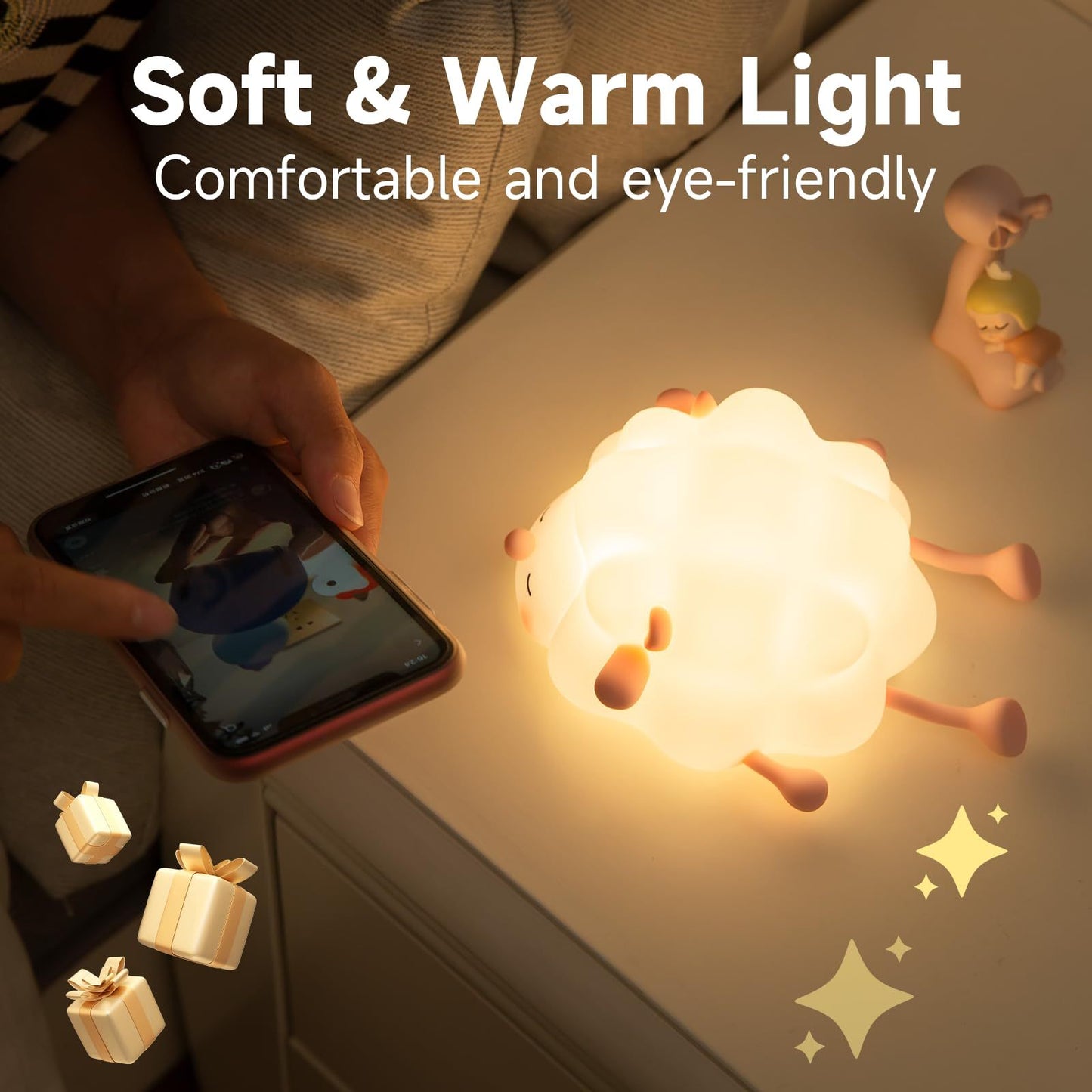 Cute Silicone Night Lights Sheep Cartoon